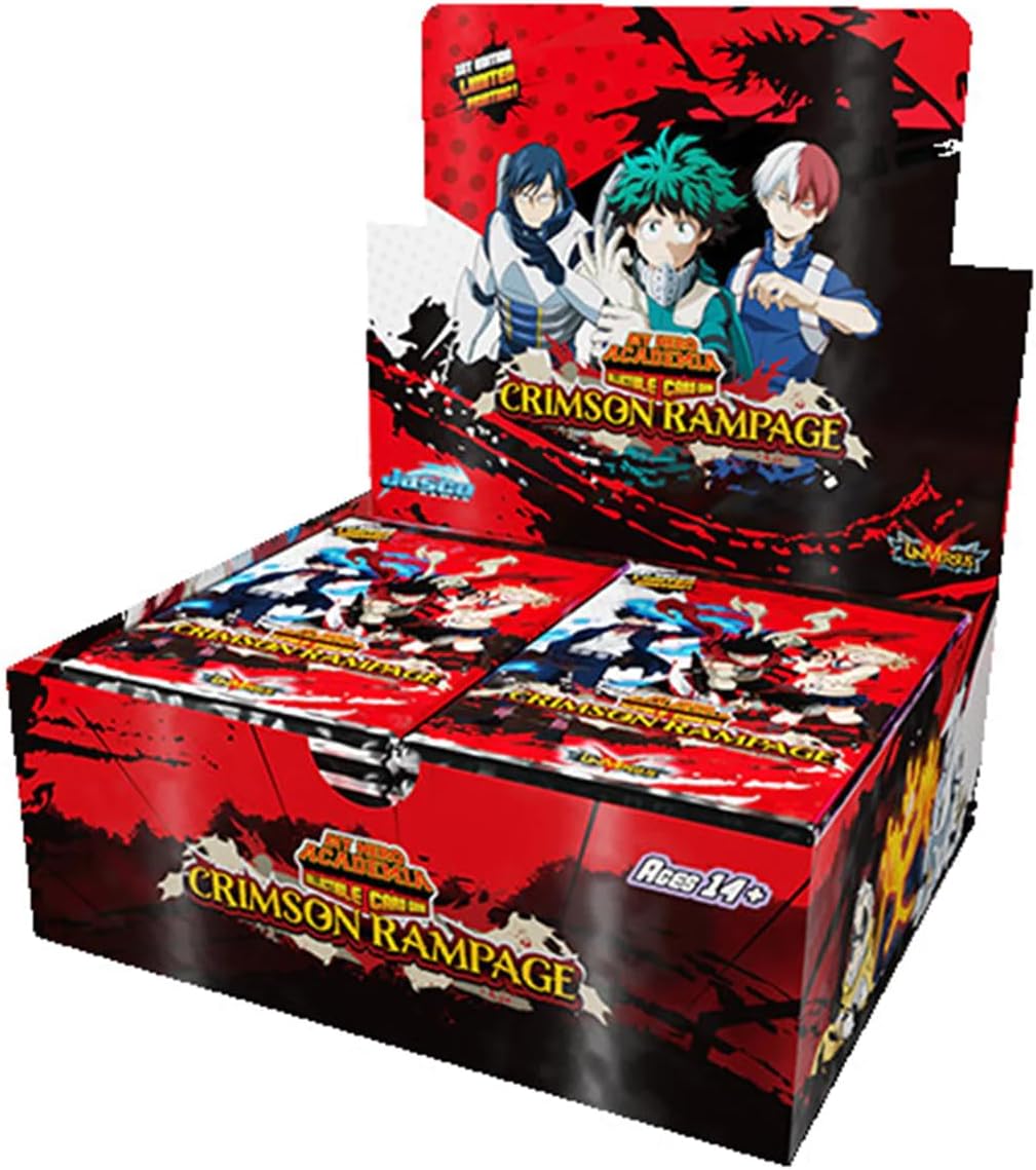 My Hero Academia Collectible Card Game Series 2 Unlimited Crimson Rampage Booster Display