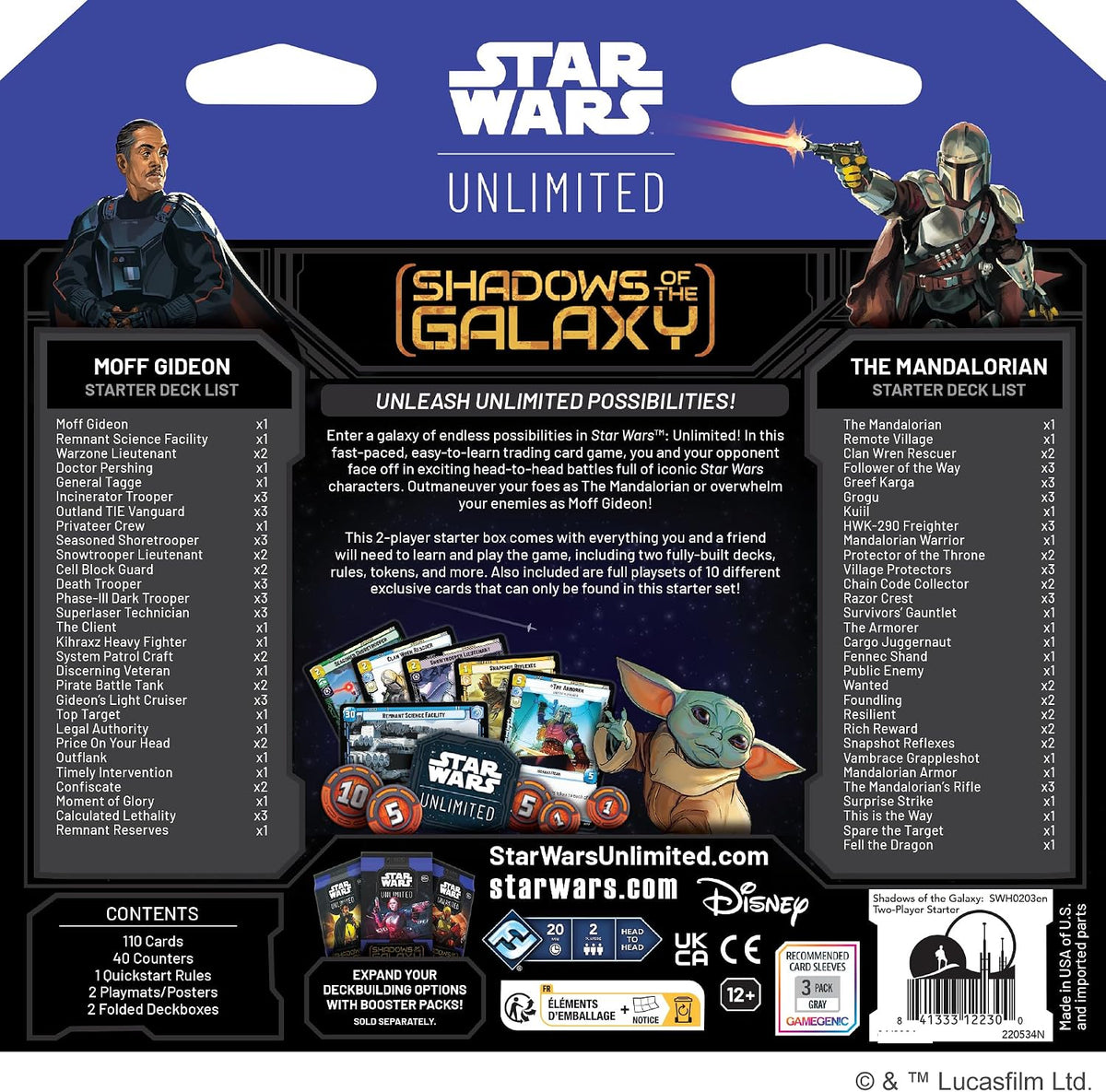 Asmodee Star Wars: Unlimited TCG Shadows of The Galaxy Starter Set - Master The Galaxy