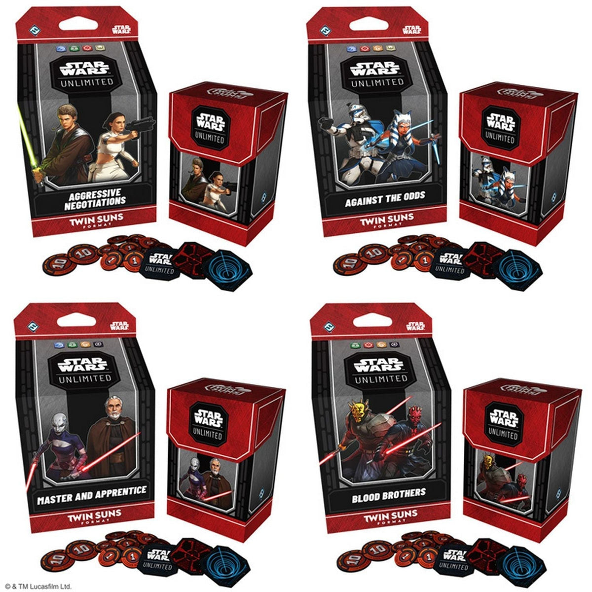 Star Wars: Unlimited - 2026 Twin Suns Deck Display (Set of 4)